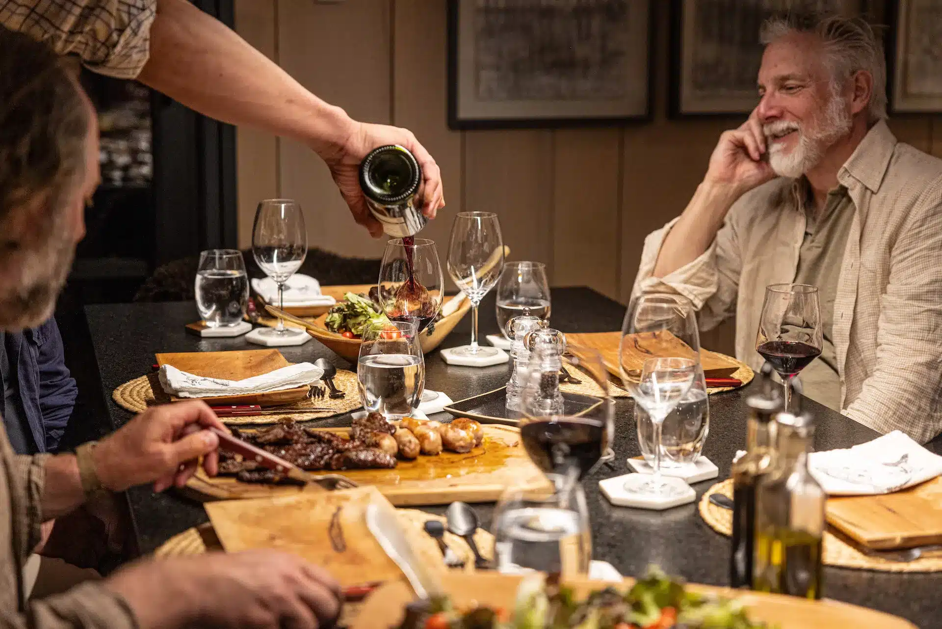 dinner with wine casa quilquihue patagonia
